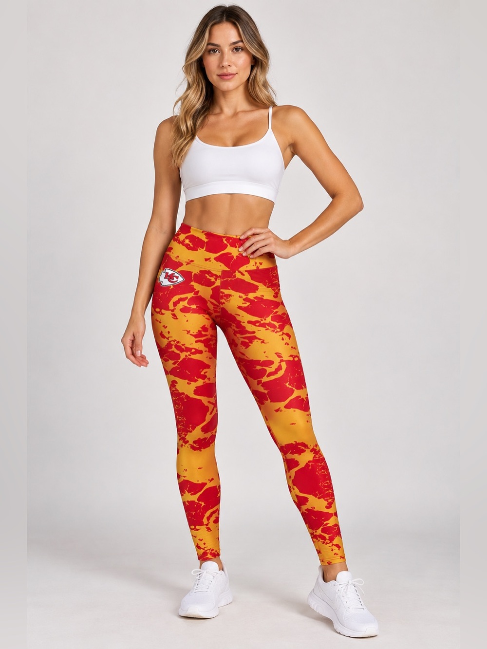 Kansas City Chiefs Zubaz Leggings XXL Red Yellow Camo NFL Team Apparel Football